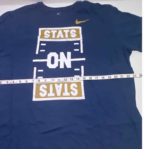 Nike Football Stats On Stats Mens T-Shirt  Blue size XXL - Picture 3 of 4